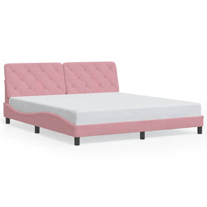 Bettgestell Rosa Samt 180x200 cm