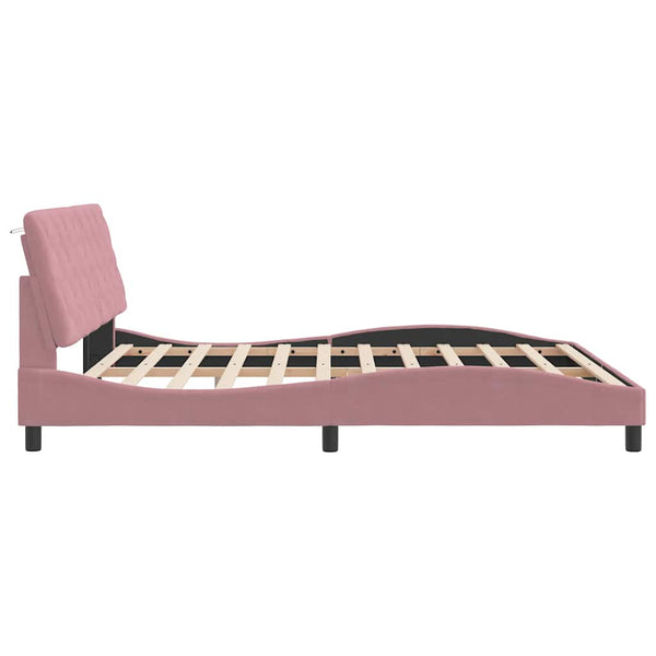 Bettgestell Rosa Samt 180x200 cm