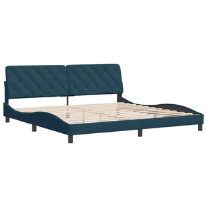 Bettgestell Blau 200x200 cm Samt