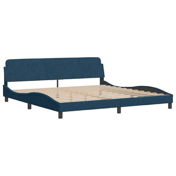 Bettgestell Blau 200x200 cm Samt