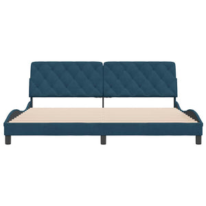Bettgestell Blau 200x200 cm Samt