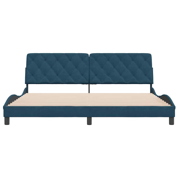 Bettgestell Blau 200x200 cm Samt