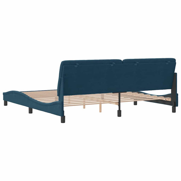 Bettgestell Blau 200x200 cm Samt