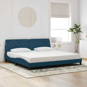 Bettgestell Blau 200x200 cm Samt
