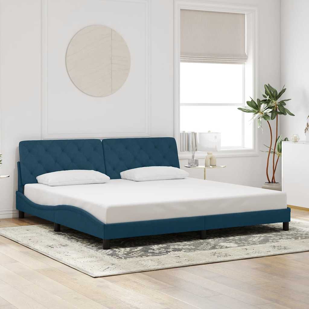 Bettgestell Blau 200x200 cm Samt