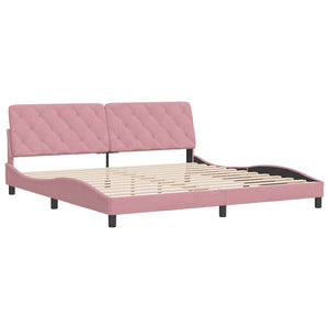 Rosa Samt Bettgestell 200x200 cm