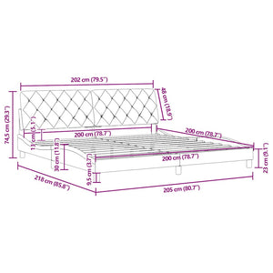 Rosa Samt Bettgestell 200x200 cm