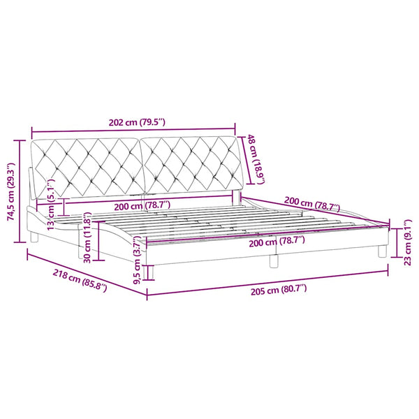Rosa Samt Bettgestell 200x200 cm