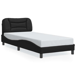 Bettgestell Hvar 80x200 cm Schwarz Kunstleder