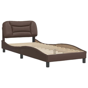 Bettgestell Braun 80x200 cm Kunstleder