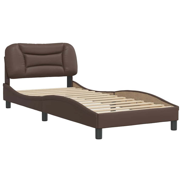 Bettgestell Braun 80x200 cm Kunstleder
