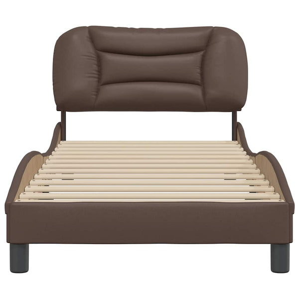Bettgestell Braun 80x200 cm Kunstleder