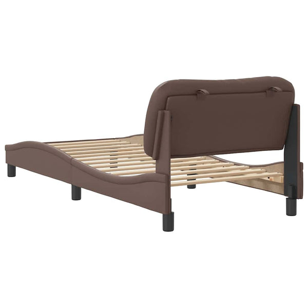 Bettgestell Braun 80x200 cm Kunstleder