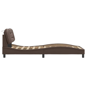 Bettgestell Braun 80x200 cm Kunstleder