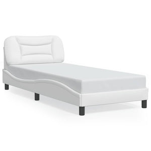 vidaXL Cadre de lit sans matelas « Hvar » blanc 90x190 cm en similicuir