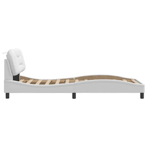 vidaXL Cadre de lit sans matelas « Hvar » blanc 90x190 cm en similicuir