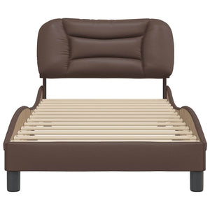 Bettgestell Braun 90x190 cm Kunstleder