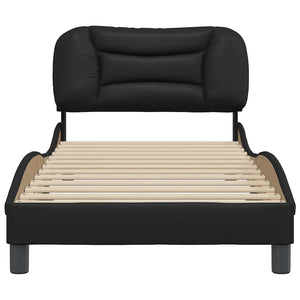 vidaXL Cadre de lit sans matelas « Hvar » noir 90x200 cm similicuir