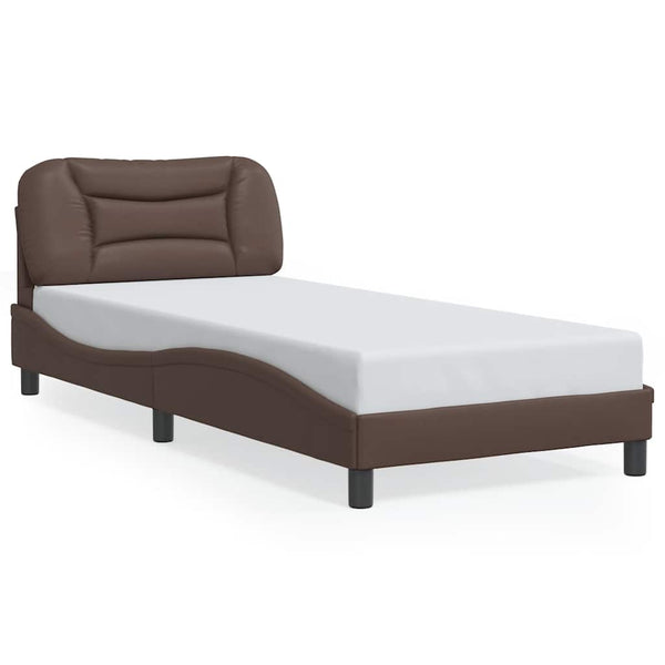 Bettgestell Braun 90x200 cm Kunstleder