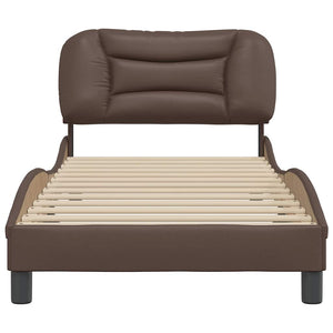 Bettgestell Braun 90x200 cm Kunstleder