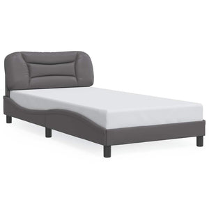 vidaXL Cadre de lit sans matelas « Hvar » Gris 100x200 cm Similicuir