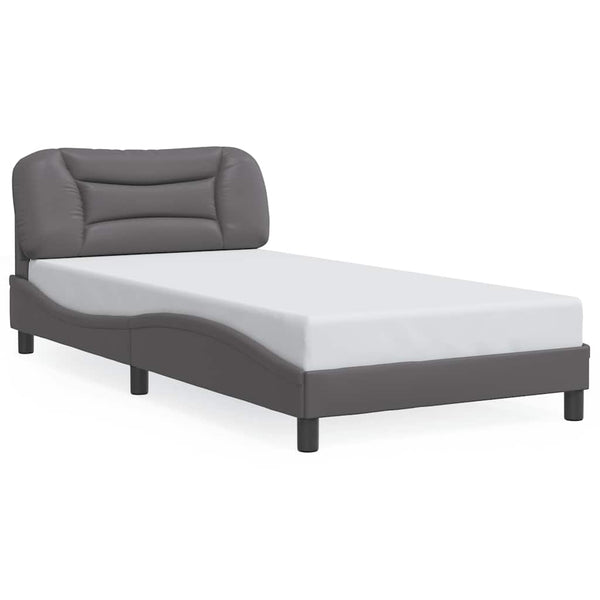 vidaXL Cadre de lit sans matelas « Hvar » Gris 100x200 cm Similicuir