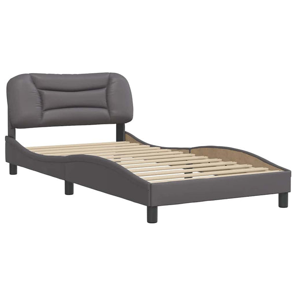 vidaXL Cadre de lit sans matelas « Hvar » Gris 100x200 cm Similicuir