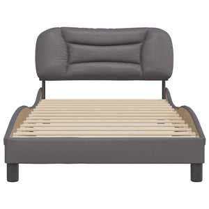 vidaXL Cadre de lit sans matelas « Hvar » Gris 100x200 cm Similicuir