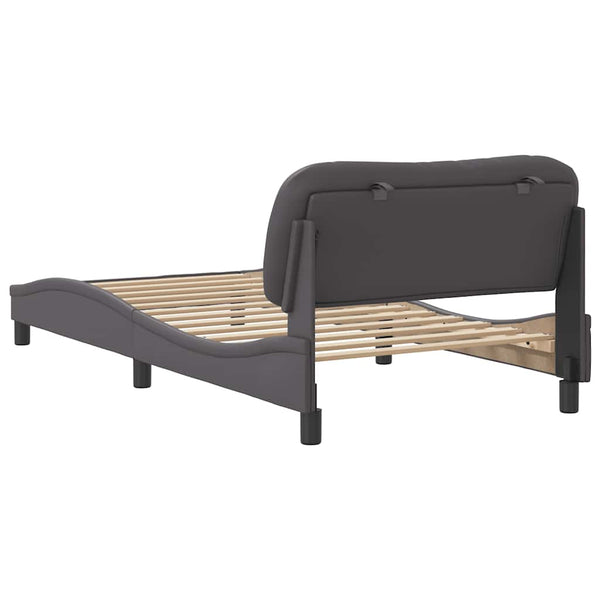 vidaXL Cadre de lit sans matelas « Hvar » Gris 100x200 cm Similicuir