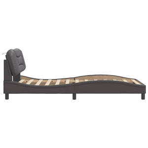 vidaXL Cadre de lit sans matelas « Hvar » Gris 100x200 cm Similicuir