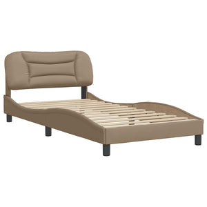 Bettgestell Cappuccino-Braun 100x200 cm Kunstleder