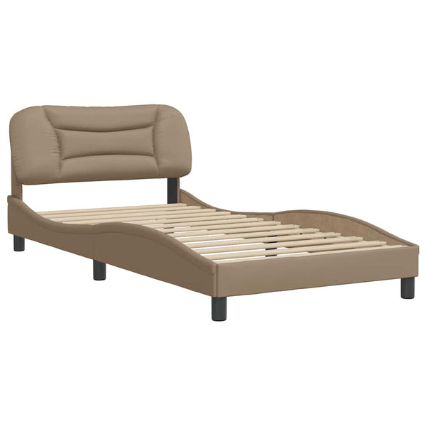 Bettgestell Cappuccino-Braun 100x200 cm Kunstleder