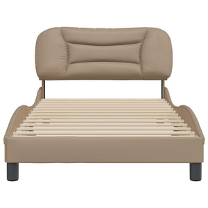 Bettgestell Cappuccino-Braun 100x200 cm Kunstleder
