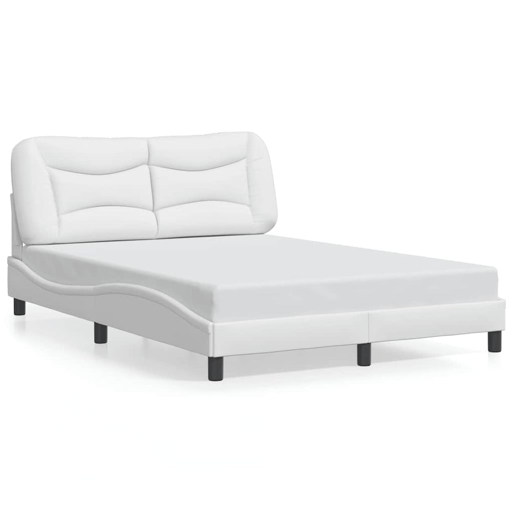 vidaXL Cadre de lit sans matelas « Hvar » Blanc 120x200 cm Similicuir