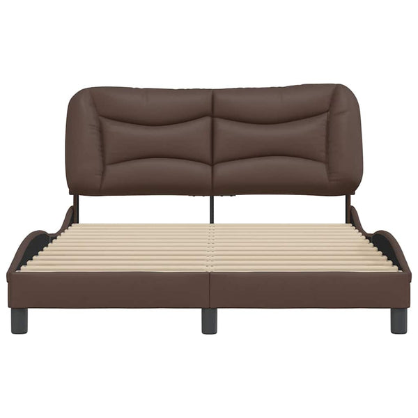 Bettgestell Braun 120x200 cm Kunstleder