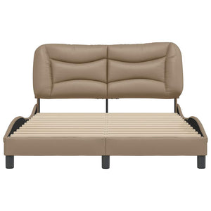 Bettgestell 120x200 cm Cappuccino-Braun Kunstleder