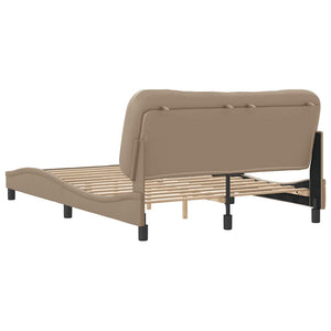 Bettgestell 120x200 cm Cappuccino-Braun Kunstleder