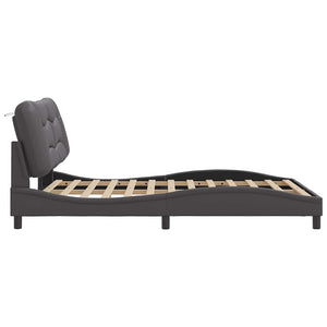 vidaXL Cadre de lit sans matelas "Hvar" Gris 140x190 cm Similicuir