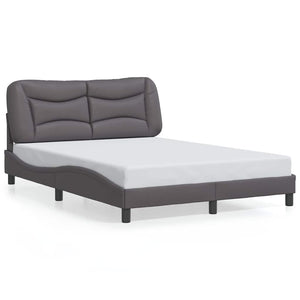 vidaXL Cadre de lit sans matelas "Hvar" gris 140x200 cm similicuir