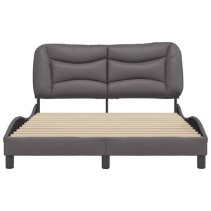 vidaXL Cadre de lit sans matelas "Hvar" gris 140x200 cm similicuir