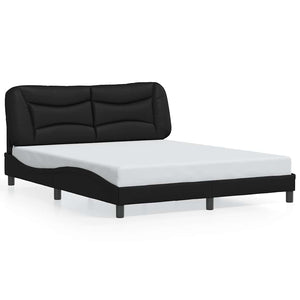 Bettgestell Hvar Schwarz 160x200 cm Kunstleder