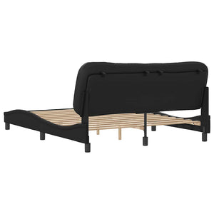Bettgestell Hvar Schwarz 160x200 cm Kunstleder