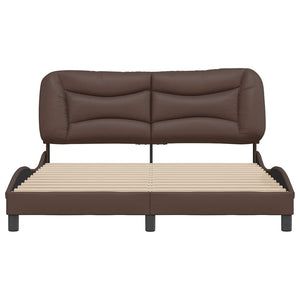 Bettgestell Braun 160x200 cm Kunstleder