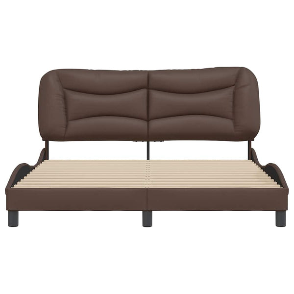Bettgestell Braun 160x200 cm Kunstleder