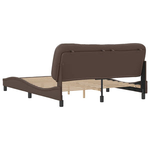 Bettgestell Braun 160x200 cm Kunstleder
