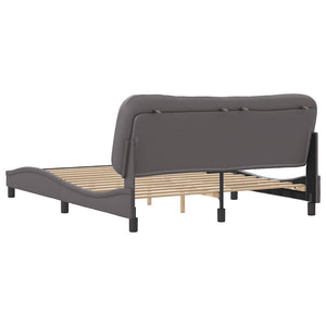 vidaXL Cadre de lit sans matelas "Hvar" Gris 160x200 cm Similicuir