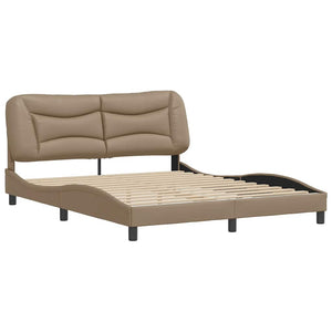 vidaXL Cadre de lit sans matelas "Hvar" Cappuccino-Marron 160x200 cm Similicuir