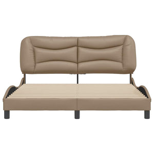 vidaXL Cadre de lit sans matelas "Hvar" Cappuccino-Marron 160x200 cm Similicuir
