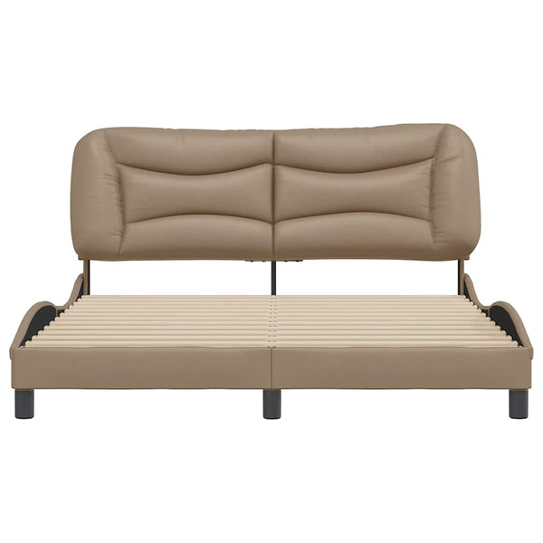 vidaXL Cadre de lit sans matelas "Hvar" Cappuccino-Marron 160x200 cm Similicuir