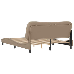 vidaXL Cadre de lit sans matelas "Hvar" Cappuccino-Marron 160x200 cm Similicuir